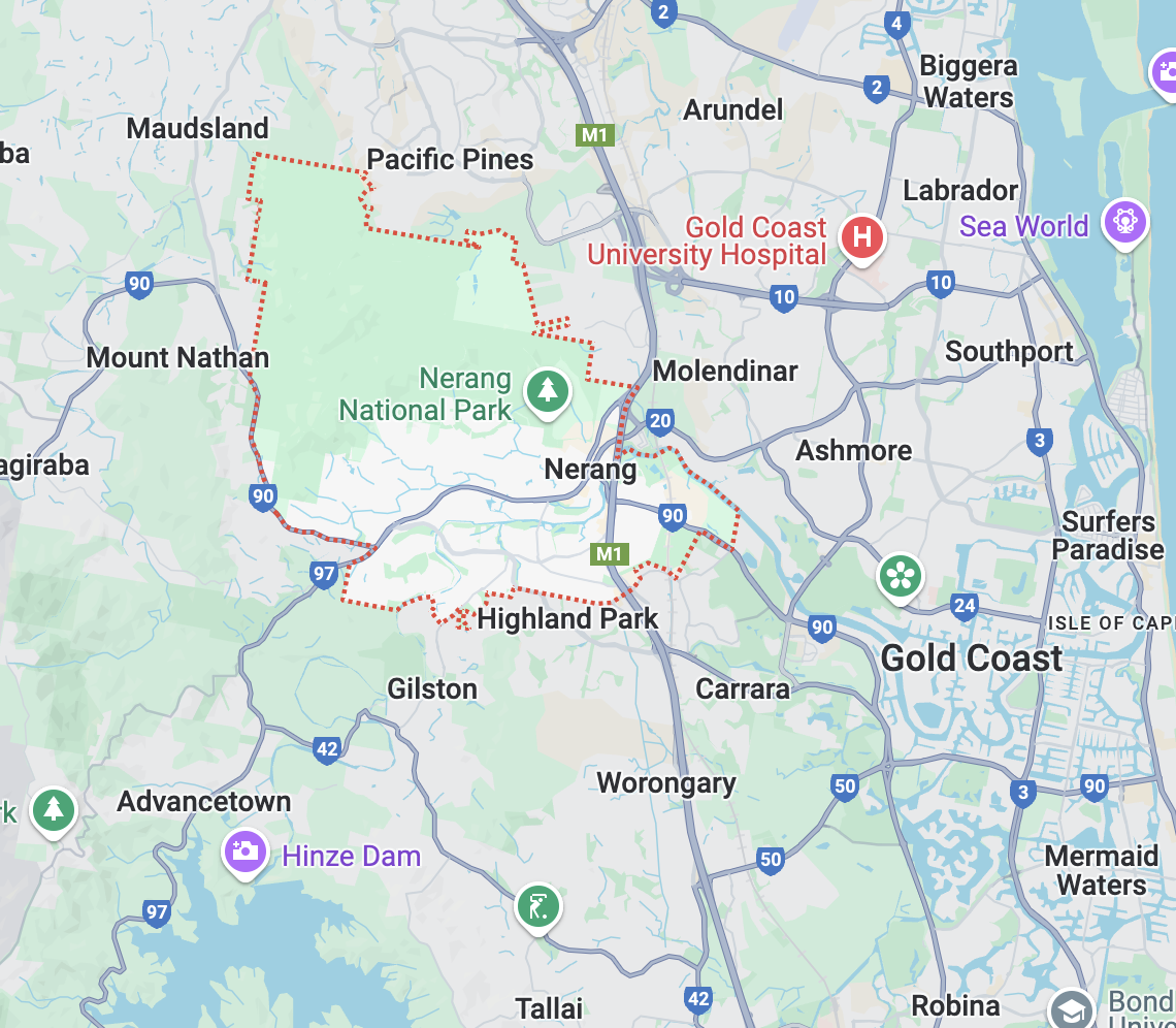 Map Of Nerang